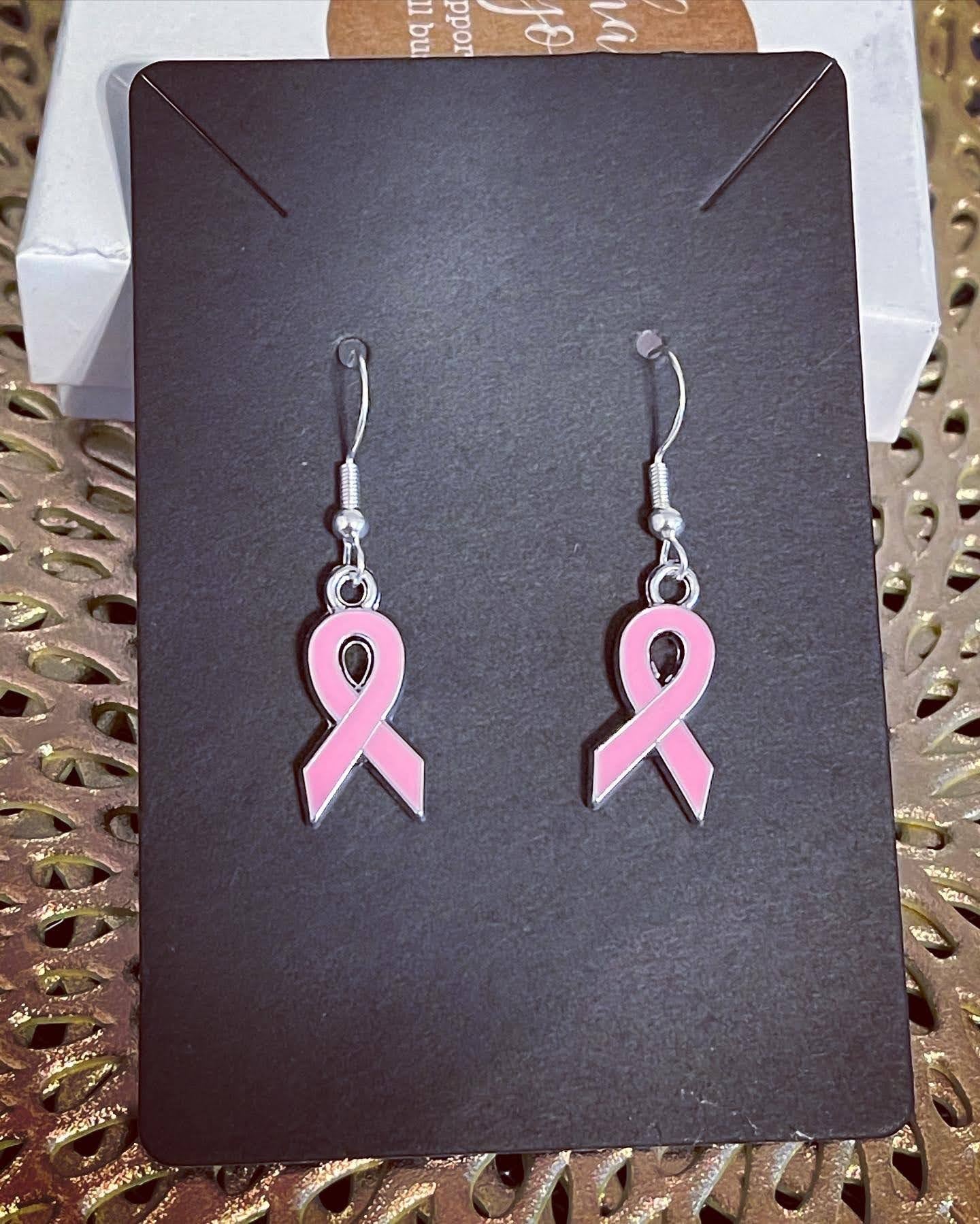 Pink Breast Cancer Earrings